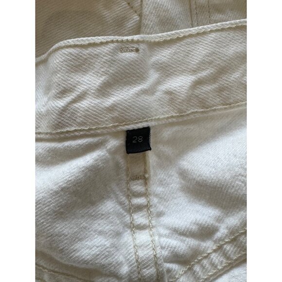 Goldsign Myra Straight Leg High Rise Jean Calla White Womens Size 28 - Picture 14 of 16